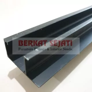 Profil Frame Handle Tarikan Alumunium Aluminium GP 37 HITAM 3 Mtr