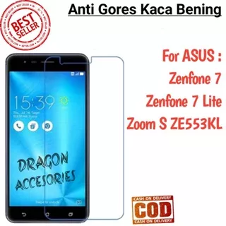 Asus Zenfone 7 Lite Zoom S ZE553KL Anti Gores Kaca Bening Tempered Glass Screen Guard Protector