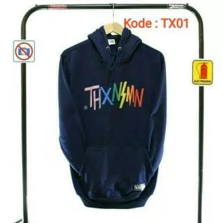 Jaket sweater hoodie thanksinsomnia navy