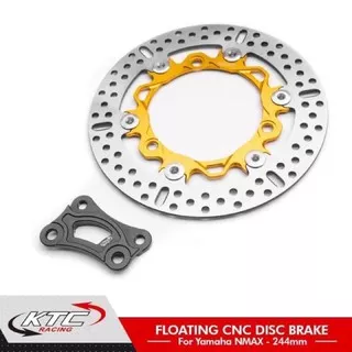 Disc Brake Piringan Cakram Depan KTC Racing Nmax 155 Old Nmax155 New Nmax2020 Plus Breket Kaliper