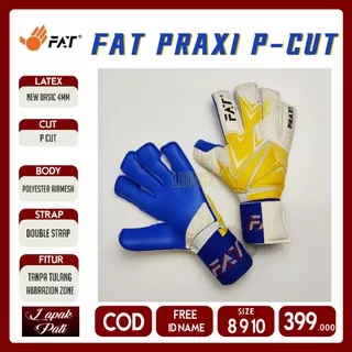 SARUNG TANGAN KIPER  FAT VENOM MEDIUS PRAXI  2022 ORIGINAL BIRU KUNING