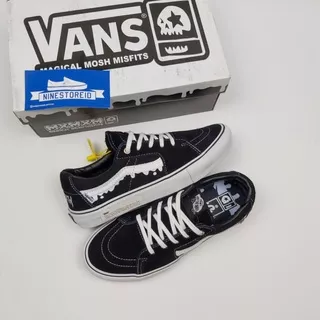 VANS SK8 LOW MAGICAL MOSH MISFITS BLACK WHITE | VANS PREMIUM | VANS IMPORT | VANS MOTIF | BONUS KAOS KAKI