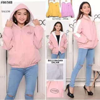 Jaket Parasut import wanita 3 (bulu bagian dalam)