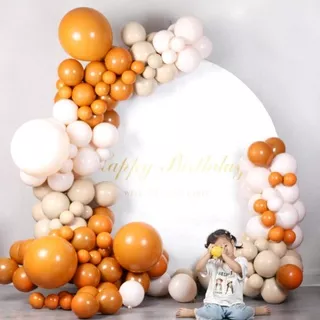 balloon garland arch, balloon birthday garland retro orange double layer girl boy woman baby shower bachelor party halloween wedding party decoration