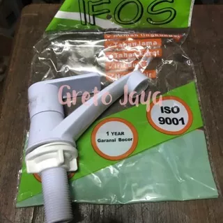 Kran Keran Wastafel Air Plastik PVC Tebal 1/2 Inch Murah Engkol IFOS