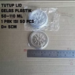 Tutup / Lid Gelas Plastik Kecil 50-100ml (50pcs)