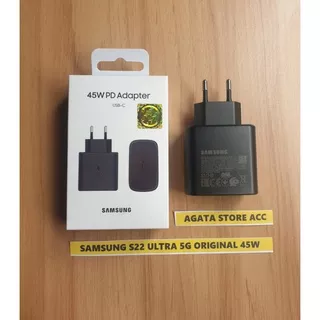 Adaptor Charger Samsung S22 Ultra 5G / Z Fold 3 / Galaxy S21 Ultra / Note 20 Ultra Original 100% 45W Super Fast Charging 45W USB C