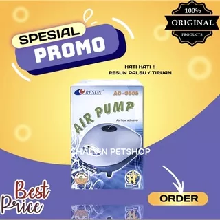 Pompa Udara Aerator Aquarium 6 Titik Resun AC 9906