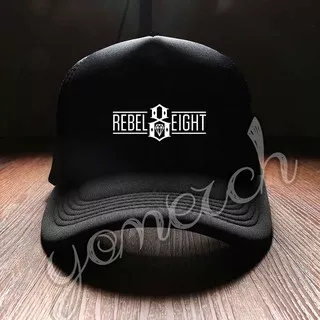 Topi Trucker Topi Jaring REBEL 8 EIGHT Keren Murah Kaos Pria Keren TERLARIS AKS