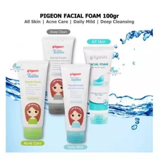 PIGEON TEENS - Facial Foam | Daily Mild Cleansing | Deep Cleansing and Oil Control | Acne Care / Sabun Cuci Muka / Perawatan  Wajah / Pembersih Wajah Remaja / Facial Foam Pigeon Original 40gr & 100gr