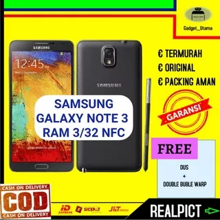 Hp Bekas Second Murah Samsung galaxy note 3 Original Ek Garansi  IMEI Terdaftar Siap Pakai