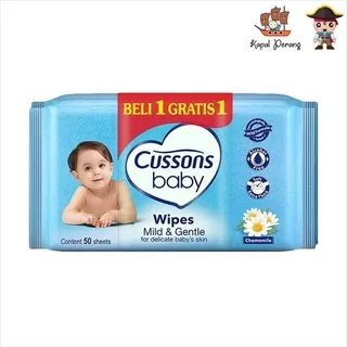 Cussons Baby Wipes Mild & Gentle Tissue Basah 50s+50s