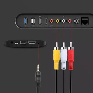 kabel 3.5mm ke 3 rca untuk tv box ke av tv tabung panjang 1.5m high quanlity av cable