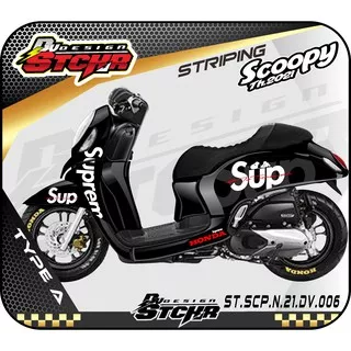striping motor scoopy 2021 supreme-stiker scoopy 2021 kekinian racer supreme
