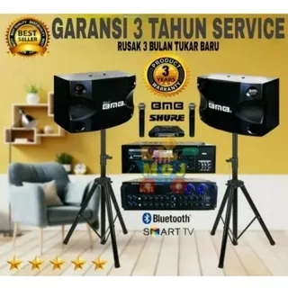 paket karaoke bmb bluetooth 8 inch paketan sound system rumah home theater ampli mic wireles