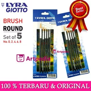 LYRA ART BRUSH SET ROUND / KUAS BULAT SET - Kuas Lukis Lyra Set 5 Terlaris dan Termurah