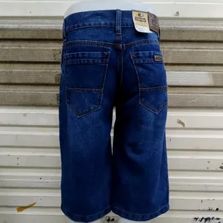 Celana pendek Jeans pria standar (borju) - Celana Jeans pendek 7/8 - Biru, 27