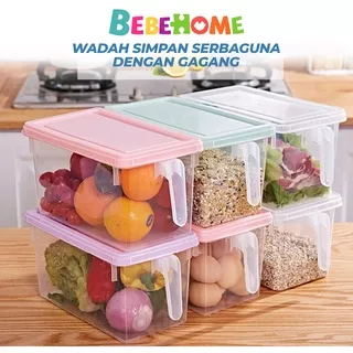 Bebehome Kotak Makanan Kulkas Kitchen Storage Box Plastik Tebal 4 Liter