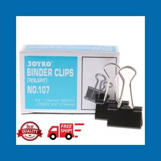 BINDER CLIP KLIP PAPER CLIP NO 107 BINDER KLIP BAZIC per 3 kotak kecil