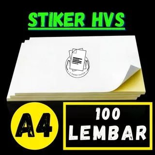 Kertas Sticker Doff A4 isi 100 lembar / Kertas Stiker A4 Doff / Kertas Sticker Doff