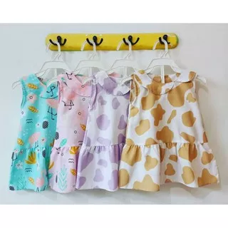 Dress Bayi/Baby Dress Katun Anya Size 0-18 Bulan