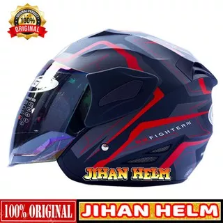 HELM / GM HELM / HELM GM / HELM GM FIGHTER GV2 RED DOFT TERMURAH