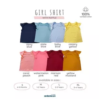 ARDENLEON Girls Shirt with Ruffle Atasan Anak Perempuan