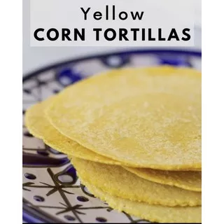 yellow corn tortilla tortila jagung impor 15cm kulit nachos