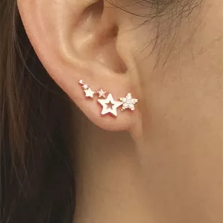 1Pair Fashion Elegant Simple Star Crystal Stud Earrings For Women /  Girls ins Style Shiny White Zircon Exquisite Versatile Stus Earring / Compact and Simple Stud Earrings Gift for Girls Teens Lady / Party Ear Jewelry Accessorie Gift Trend Jewelry