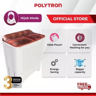 Mesin cuci POLYTRON Primadona Samba 2 tabung 9 Kg PWM 9572N