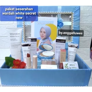 paket seserahan|paket hantaran wardah white secret 6 item new free box/wardah paket seserahan lengkap/wardah hataran nikah/ paket kosmetik seserahan/ parcel wardah