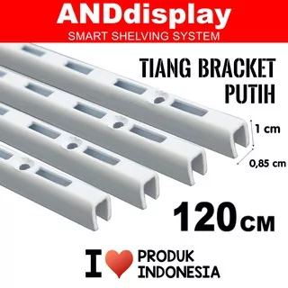 TIANG BRACKET PUTIH 120 CM BRAKET PENYANGGA RAK DISPLAY ANDDISPLAY