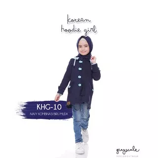 Blazer Anak Perempuan Jaket Anak Cewek Biru Dongker KKG 10