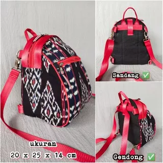 Tas ransel tenun ikat Jepara