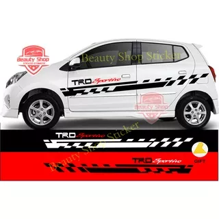 Stiker mobil Ayla Agya Honda Brio Cutting Sticker Mobil nissan march datsun sirion jazz yaris sedan picanto toyota etios trd sportivo/custom text