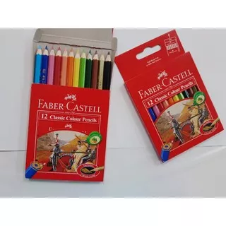 Pensil Warna Faber-Castell CLASSIC Isi 12 Warna Pendek/Colour Pencil Faber Castell/Castel