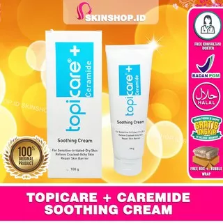 Topicare + CERAMIDE SOOTHING CREAM 100gr Original / Krim Kulit Kering & Sensitif BPOM Aman