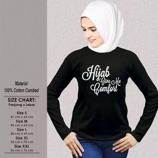 Kaos Muslim Wanita Panjang SP-WLMSAK351 HIJAB GIVEME COMFORT Baju Muslimah