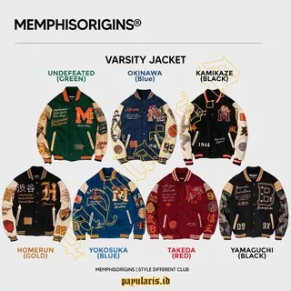 VARSITY JACKET - UNDEFEATED/OKINAWA/KAMIKAZE/HOMERUN/YOKOSUKA/TAKEDA/YAMAGUCHI MEMPHISORIGINS