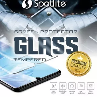 Tempered Glass SPOTLITE SAMSUNG A50/A50S/A51/A51S/A52/A52S/A70/A70S/A71/A72/A80/A90 Full Cover Super Glossy + Garis Hitam Dipinggir SPOTLITE Amoled Screen Protector Premium Strong /Anti Retak Tempered TerAman