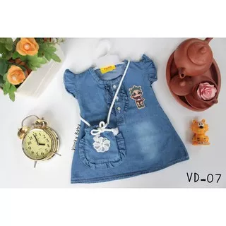 Baju Bayi Jeans Denim Dress Levis Anak Kartun LOL