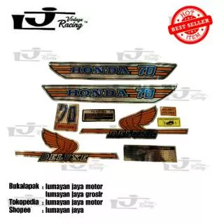 Striping c70 stiker c70 strip c70 sticker honda c70 warna orange