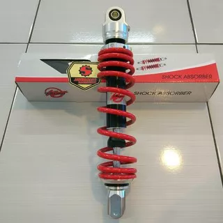 Shockbreaker Belakang / Rear Shock Absorber Yamaha / Honda Mio / Vario / Click / Icon Scooter / Matic 330MM Wilwood WW06 Red