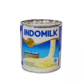 Indomilk Plain Kental Manis Susu Kaleng 370 gr/Indomilk SKM Putih Sachet 37g (1 Pack isi 6 Sachet)