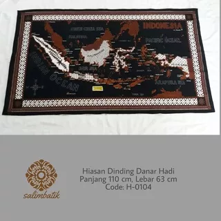 Hiasan Dinding Batik Danar Hadi Motif Peta Indonesia