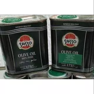 SASSO OLIVE OIL 175ml  Minyak zaitun sasso kaleng