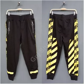 Celana Panjang OWH02 Caution Do Not Enter Sweatpants Import UNISEX