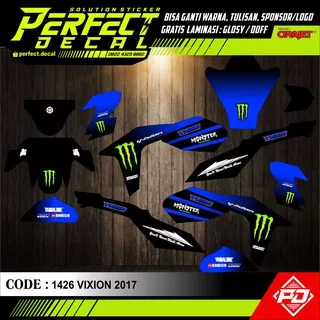 Decal Stiker Motor VIXION LAMA/VIXION 2013 - 2014 NVL/VIXION 2015 - 2016 NVA/VIXION R NEW Full Body