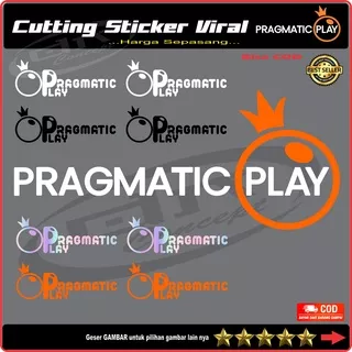 Cutting Sticker Stiker PRAGMATIC PLAY Logo Hologram mobil motor PCX N MAX LEXI ADV Scoopy Vespa mio beat vario