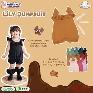 BONZER LILY Jumpsuit - Jumpsuit bayi, jumpsuit anak, baju bayi, baju anak, jumper bayi 6-24 BULAN